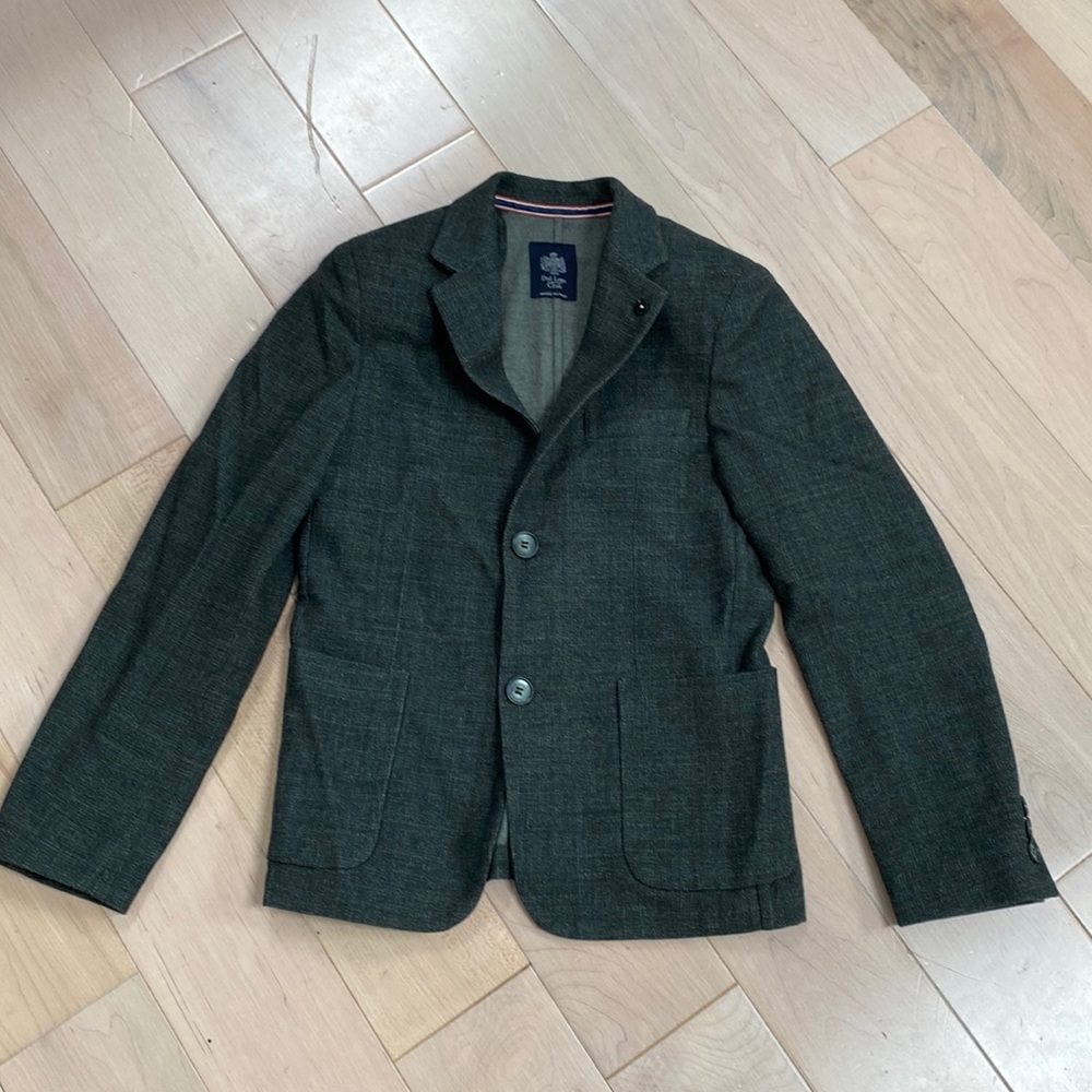 Dal Lago club Italy boys green soft virgin wool stretch blazer jacket